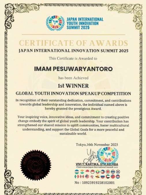 Siapa Bilang Anak Muda Indonesia Gak Bisa Mendunia? Inovasi Imam Pesuwaryantoro dari UT Jadi Bukti Nyata!